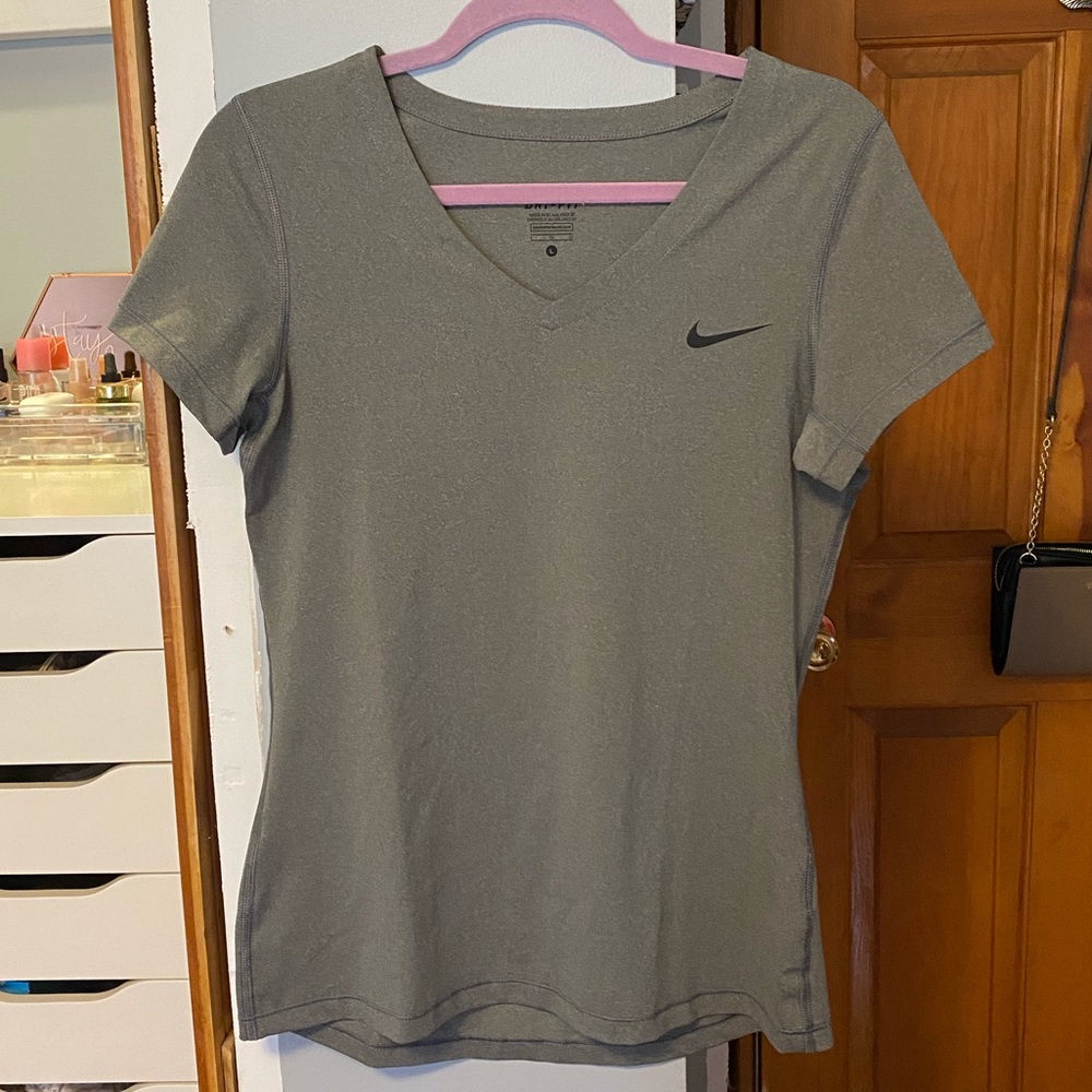 Gray nike athletic shirt
